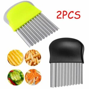 Coupe-Frites Ergonomique en Acier Inoxydable - Kit 2 Pièces, Haute Qualité et Facile à Nettoyer