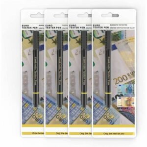 Lot de 4 Stylos Détecteurs de Faux Billets - Sécurisez vos Transactions Facilement !