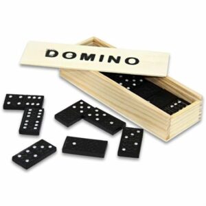Jeu de Dominos en Bois - 28 Jetons Classiques pour des Moments Ludiques en Famille