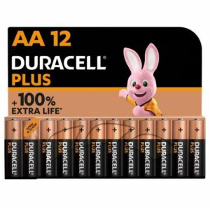 Lot de 12 Piles Alcalines Duracell Plus AA 1,5V - Performances Longue Durée pour Tous Vos Appareils