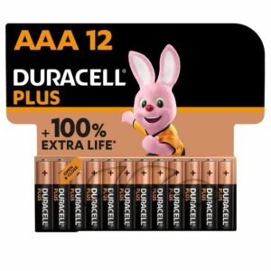 Piles Alcalines Duracell Plus AAA 1.5V LR03 MN2400 - Pack Économique de 12 Piles Longue Durée