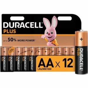 Lot de 12 Piles Alcalines Duracell Plus AA 1,5V LR06 - Performance Longue Durée pour Tous Vos Appareils