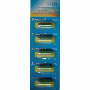 EUNICELL - Pack de 5 Piles Alcalines 12V A27/27A pour une Alimentation Fiable et Durable