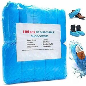 Couvre-chaussures Jetables Imperméables Antidérapants - 100 Pcs en Plastique CPE pour Protection Efficace