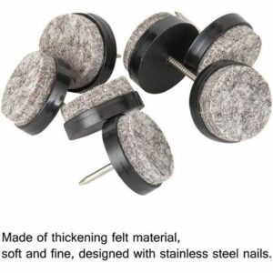 32 Patins en Feutre pour Meubles - Protection Idéale pour Pieds de Table et Chaises en Bois