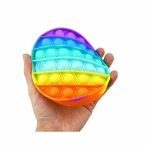 Fidget Toy Silicone Rond Multi-Couleurs - Jeu Anti Stress pour Toute la Famille, Facile à Nettoyer!