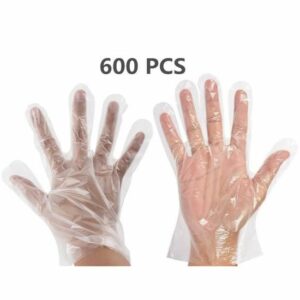 Gants Jetables en Polyéthylène Transparent - 600 PCS de Protection Pratique et Hygiénique