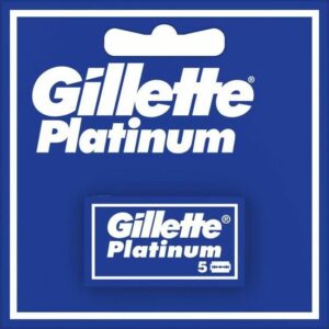 Lames de rasoir Gillette Platinum en acier inoxydable - Lot de 5 pour un rasage parfait