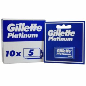 Lames de Rasoir Gillette Platinum pour Homme - Pack de 50, Précision et Confort de Rasage