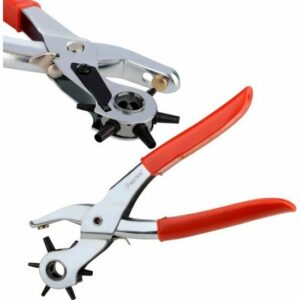 Pince Perforatrice INSTE N - Outil idéal pour perforer cuir, ceintures et bracelets de montre - Rouge