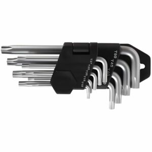 Jeu de clés étoile 9 pièces en acier chrome vanadium - Outils indispensables pour professionnels et bricoleurs