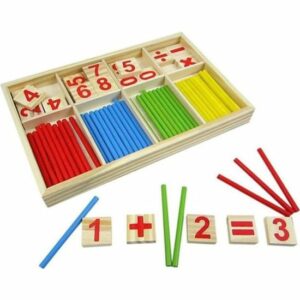 Jeu Éducatif Montessori en Bois - Bâtons Mathématiques pour Développer l'Intelligence des Enfants