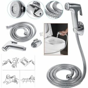 Kit Douchette Bidet WC - Pulvérisateur Hygiène Intime avec Support et Fixation Murale