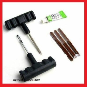 Kit de Réparation Pneu Crevé pour Voiture, Moto et Quad - Réparez Vos Pannes Rapidement!