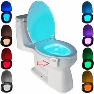 Lampe de Toilette LED Multicolore avec Capteur de Mouvement - Économisez de l'Énergie, Installation Facile !