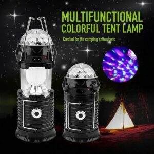 Lampe Solaire Rechargeable 4-en-1 : Torche, Camping, Lanterne - Idéale pour vos Aventures en Plein Air