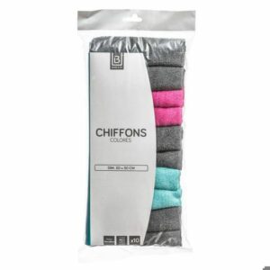 Pack de 10 Chiffons Microfibre 30x30cm - Idéal pour un Nettoyage Efficace et Écologique | 5five