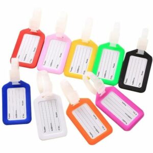 Set de 10 Étiquettes de Bagage Colorées - Accessoires Pratiques pour Voyage en Avion et Valise