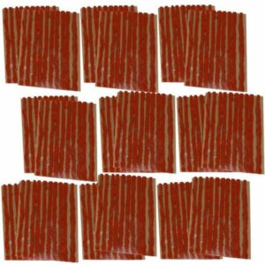 Mèches de réparation de pneus - Lot de 100 - 10 cm x 6 mm - Marron - Résistantes et faciles à utiliser