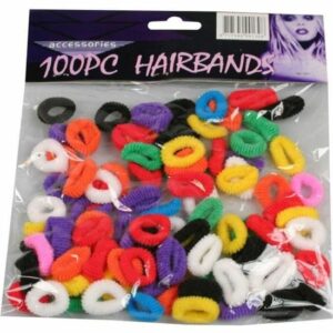Lot de 100 mini chouchous élastiques pour cheveux - Accessoires tendance et pratiques !