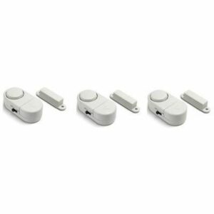 Pack de 3 mini alarmes anti-intrusion VELLEMAN - Installation facile - Alimentées par piles - Coloris blanc