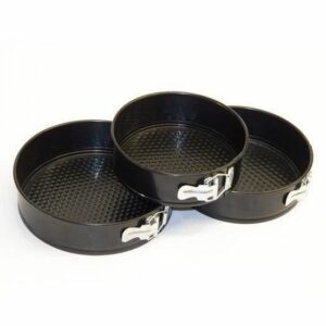 Ensemble de 3 Moules à Charnière Ronds pour Gâteaux - Parfait pour Vos Créations Gourmandes !