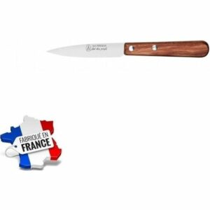 Set de 4 Couteaux de Cuisine en Inox 8cm avec Manche en Bois - Ustensiles Idéaux pour Légumes