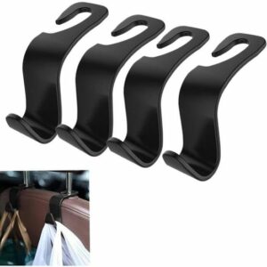 Lot de 4 Crochets Multifonctionnels pour Appui-Tête de Voiture - Rangement Pratique pour Sac à Main