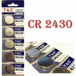 Lot de 5 Piles Bouton CR2430 Lithium 3V - Longue Durée, Péremption 12/2028