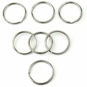 Pack de 50 anneaux de porte-clés ronds 25 mm - Idéal pour organiser vos clés d'appartement!