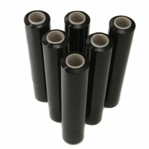 Pack de 6 Bobines de Film Noir Étirable - Idéal pour Protection et Emballage