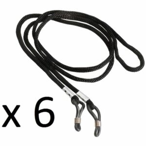 Lot de 6 Cordons Noirs Synthétiques - 62 cm de Style et Praticité pour Vos Projets DIY