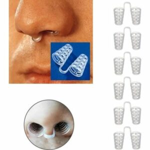 Lot de 6 Clips Nasaux Anti-Ronflement - Cones Dilatateurs pour Adultes, Respiration Facile et Confortable