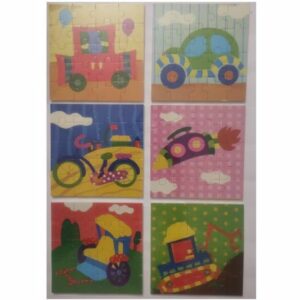 Set de 6 puzzles en bois multicolores - 20 pièces pour enfants dès 3 ans - Mixte et éducatif