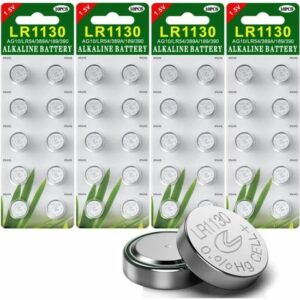 40 Piles Bouton Alcalines LR1130 AG10 - Longue Durée pour Vos Appareils Électroniques