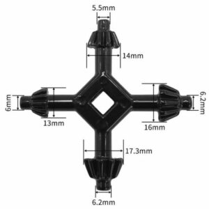 Mandrin Universel 4 en 1 : Perceuse à clé, Support de Perçage et Clé à Cliquet Pratiques