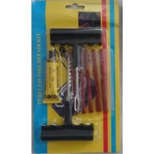Kit de Réparation Tubeless pour Pneu - 5 Mèches Incluses pour Voiture et Moto