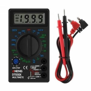 Multimètre Numérique DT830X - LCD, Voltmètre, Ohmmètre, Ampèremètre jusqu'à 1000V - Noir, Précis et Fiable