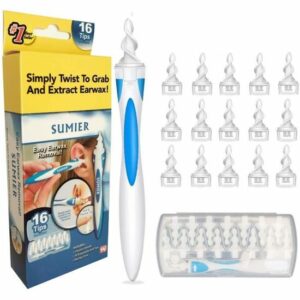 Kit de Nettoyage d'Oreilles Q Grips avec 16 Embouts en Silicone Lavables - Nettoyez vos Oreilles en Douceur