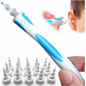 Kit Nettoyeur d'Oreilles : 16 Têtes de Remplacement, Spirale Sûre pour Éliminer la Cire Efficacement