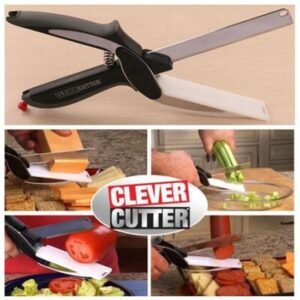 Nouveau Clever Cutter 2 en 1 : Couteau de barbecue inoxydable et coupe intelligente pour un service facile