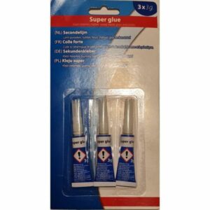 Pack de 3 Tubes de Super Glue 3G - Colle Ultra-Résistante pour Tous Vos Projets