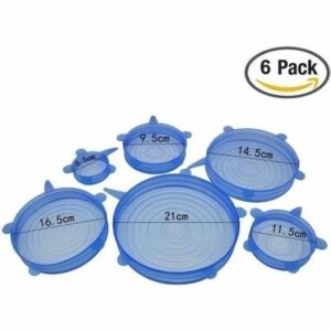 Pack de 6 Couvercles Extensibles en Silicone Réutilisables - Écologiques et Pratiques pour Conserver vos Aliments