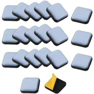 24 Patins Glisseurs Auto-adhésifs en Teflon pour Meubles - Protection Carrée 25x25mm pour Chaises et Tables