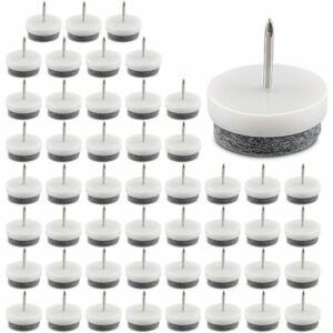 50 Patins Antidérapants Haggiy - Vis Ø24 mm, Hauteur 9 mm - Silencieux et Idéal pour Tous Vos Meubles