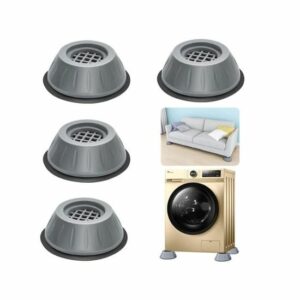 Patins Anti-Vibration ZHUODIKE pour Machine à Laver - Absorption Efficace & Installation Simple - Noir