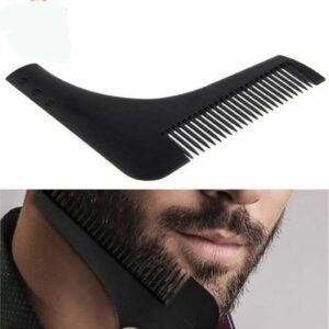 Peigne à Barbe et Moustache Noir - Outil de Rasage Précis pour un Style Parfait