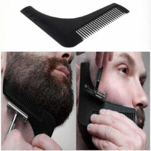 Peigne à Barbe et Moustache - Rasage Précis en Noir pour un Style Parfait