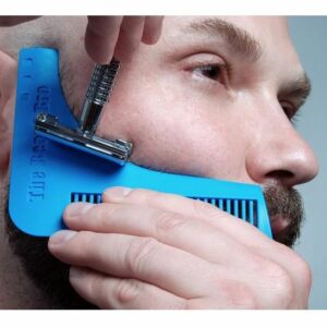 Peigne à pochoir pour barbe homme - Outil de rasage pour lignes parfaites et symétrie idéale