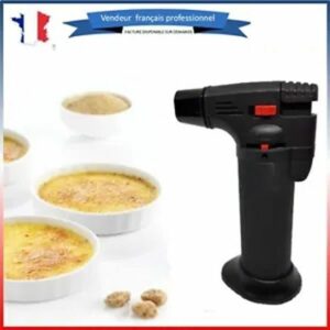 Chalumeau de Cuisine Rechargeable Rouge - Idéal pour Crème Brûlée - Compact 11 cm pour Chefs Passionnés